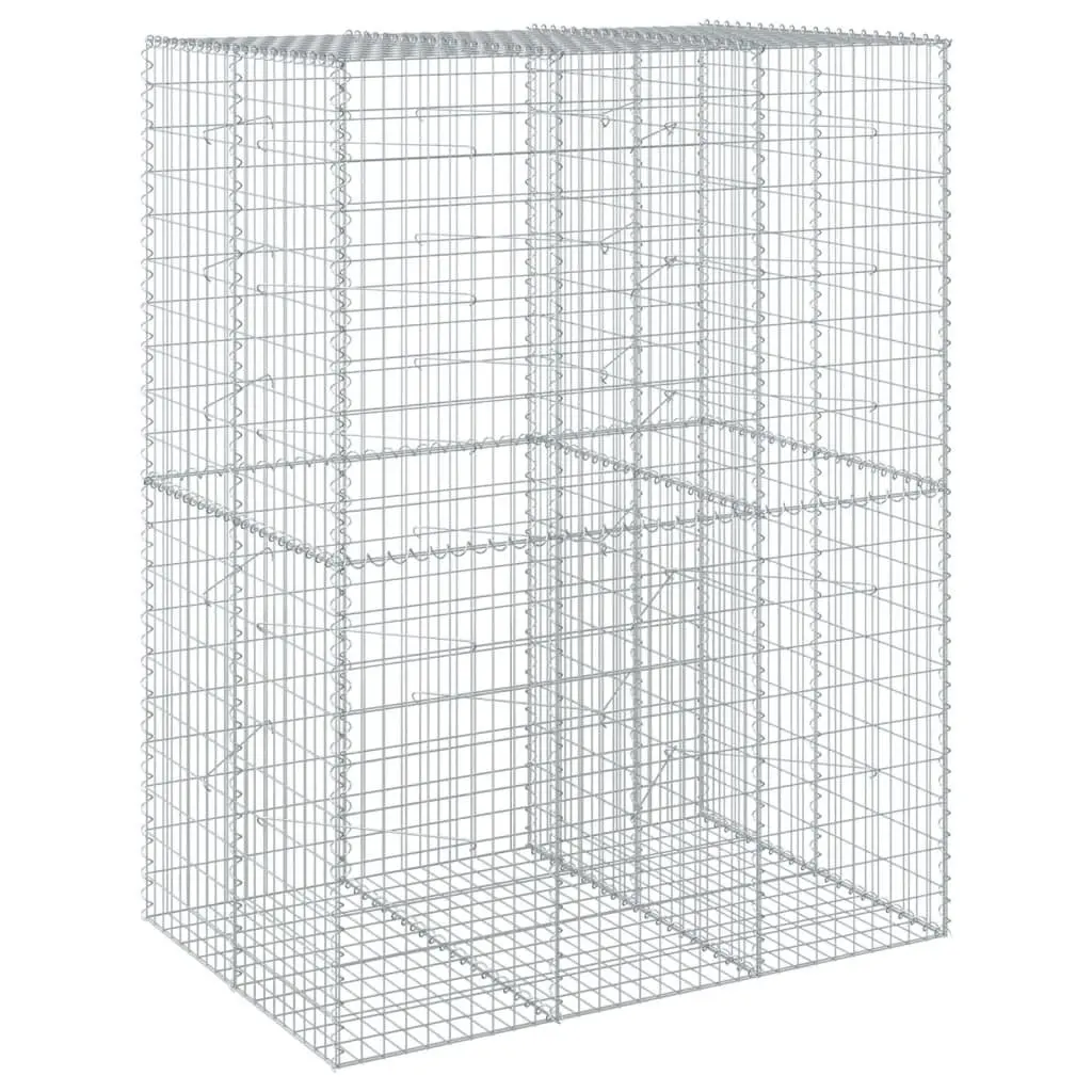 Gabion Basket with Cover 150x100x200cm Outdoor Garden Retaining Wall Decor