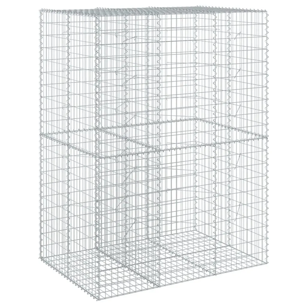 Gabion Basket with Cover 150x100x200cm Outdoor Garden Retaining Wall Decor