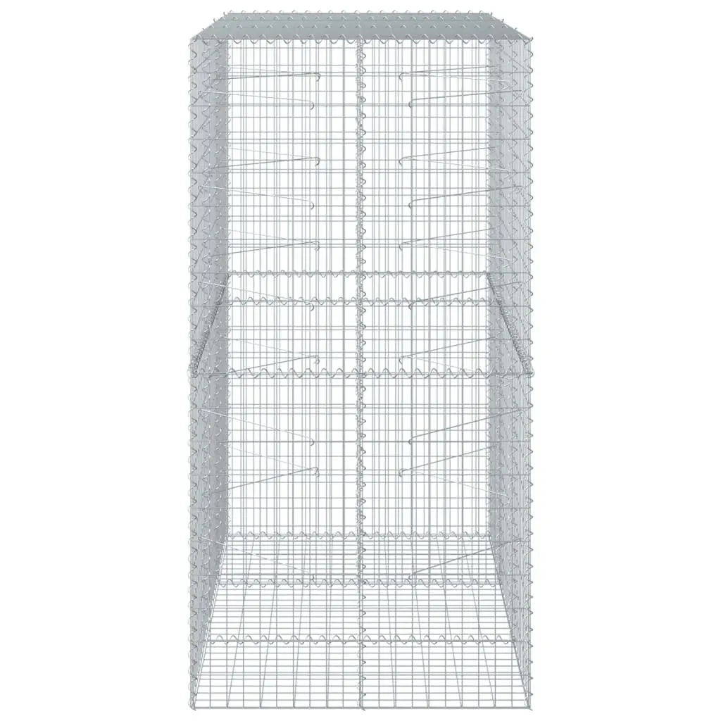 Gabion Basket with Cover 150x100x200cm Outdoor Garden Retaining Wall Decor