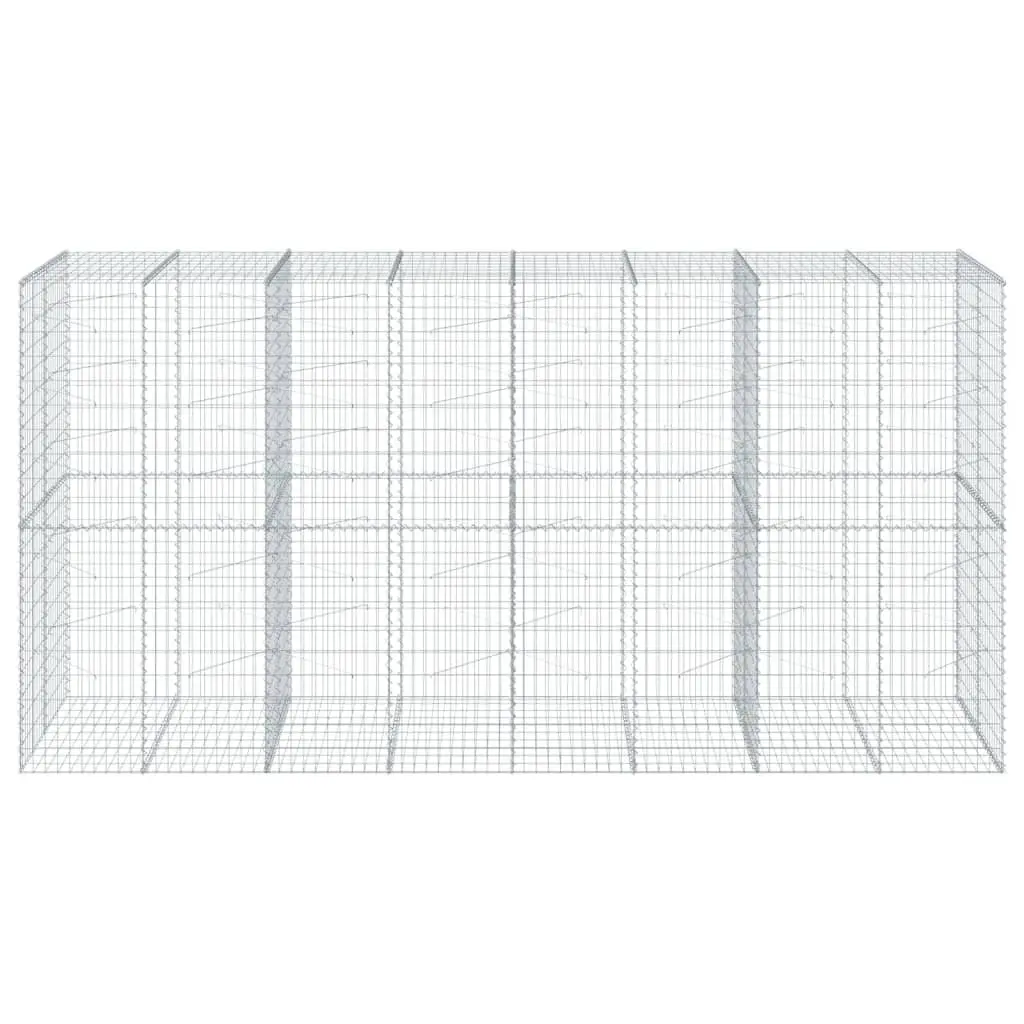 Gabion Basket with Cover 400x100x200 cm Garden Retaining Wall Outdoor
