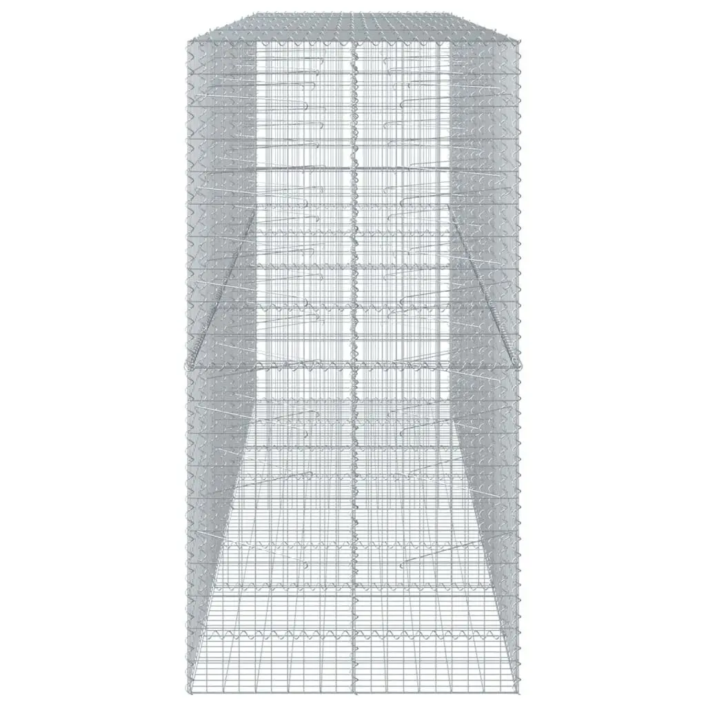 Gabion Basket with Cover 400x100x200 cm Garden Retaining Wall Outdoor