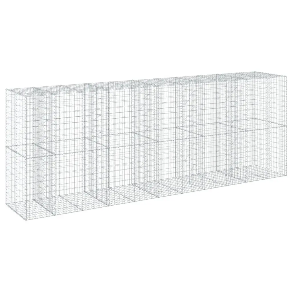 Gabion Basket for Garden 550x100x200 cm Galvanised Iron Wire