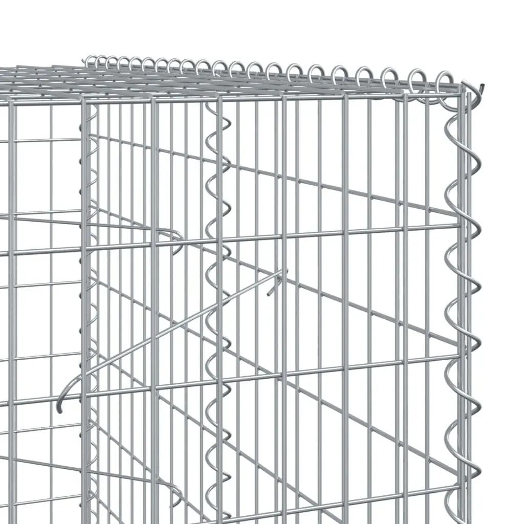 Gabion Basket for Garden 550x100x200 cm Galvanised Iron Wire