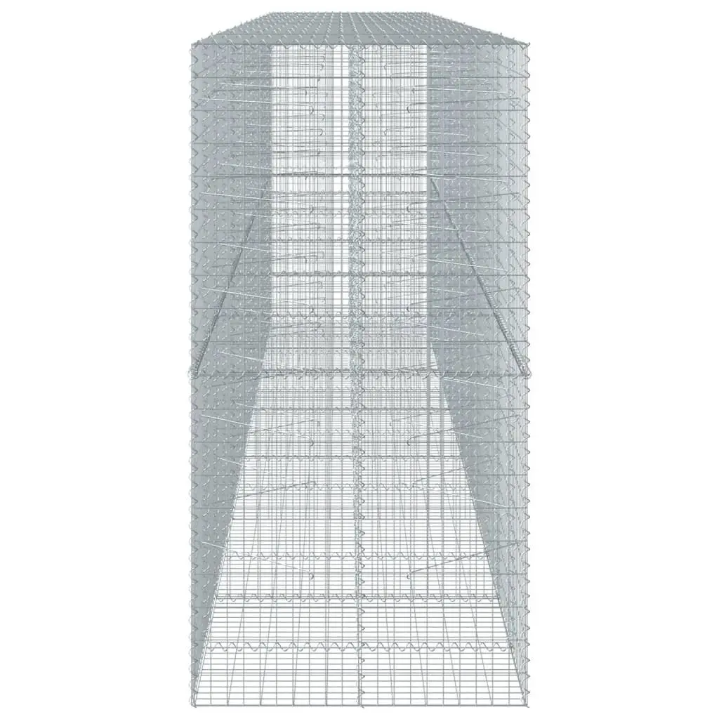 Gabion Basket with Cover 650x100x200 cm Galvanised Iron Wire Outdoor Garden