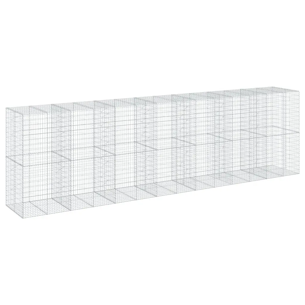 Gabion Basket with Cover 700x100x200 cm Outdoor Garden Landscaping Retaining