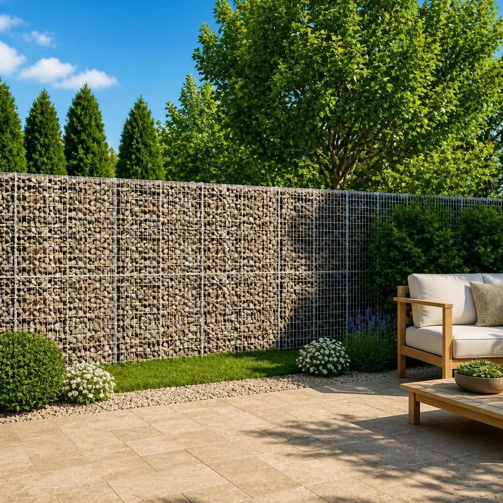 Gabion Basket Garden Planter 950x100x200 cm Silver Metal Wire