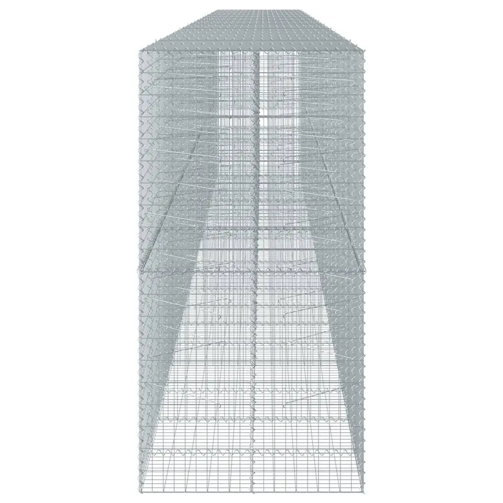 Gabion Basket with Cover 1000x100x200 cm Garden Retaining Wall Outdoor Decor