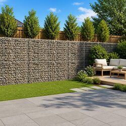 Gabion Basket with Cover 1100x100x200cm Galvanised Iron Wire Garden Cage Outdoor