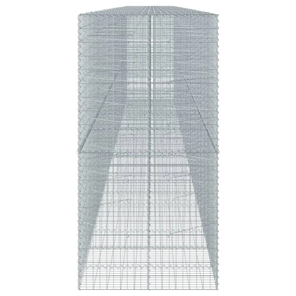 Gabion Basket with Cover 1150x100x200 cm Galvanised Iron Garden Landscaping