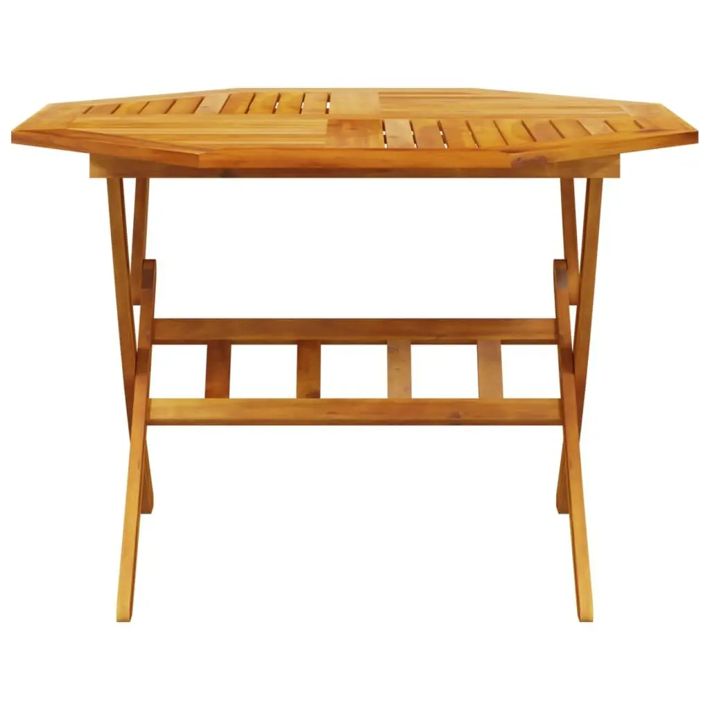 5 Piece Outdoor Folding Dining Set Patio Furniture Acacia Wood Brown