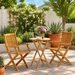 3 Piece Bistro Set: Dimensions and Details for Outdoor Use