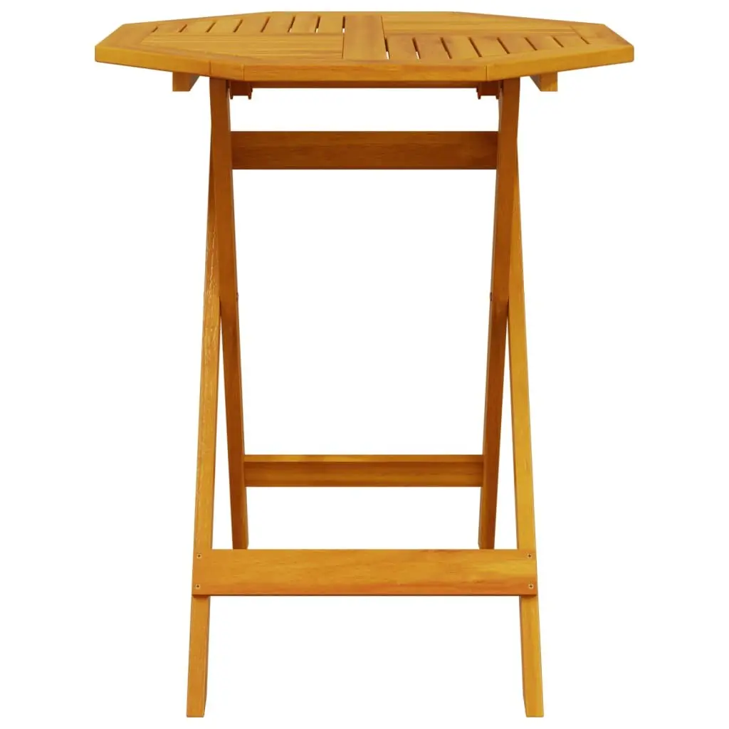 3 Piece Folding Bistro Set with Solid Acacia Wood Construction