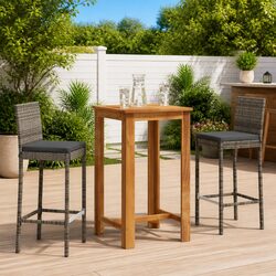 3 Piece Garden Bar Set: Dimensions and Materials Overview