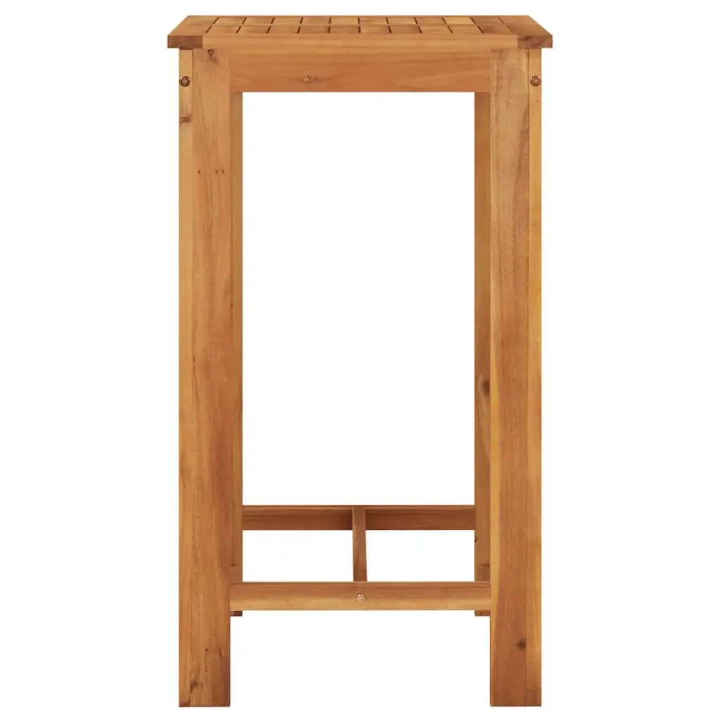 3 Piece Garden Bar Set Outdoor Use Grey Acacia Wood Poly Rattan