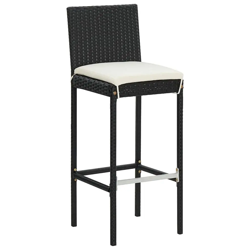 5 Piece Garden Bar Set Outdoor Use Acacia Wood Poly Rattan