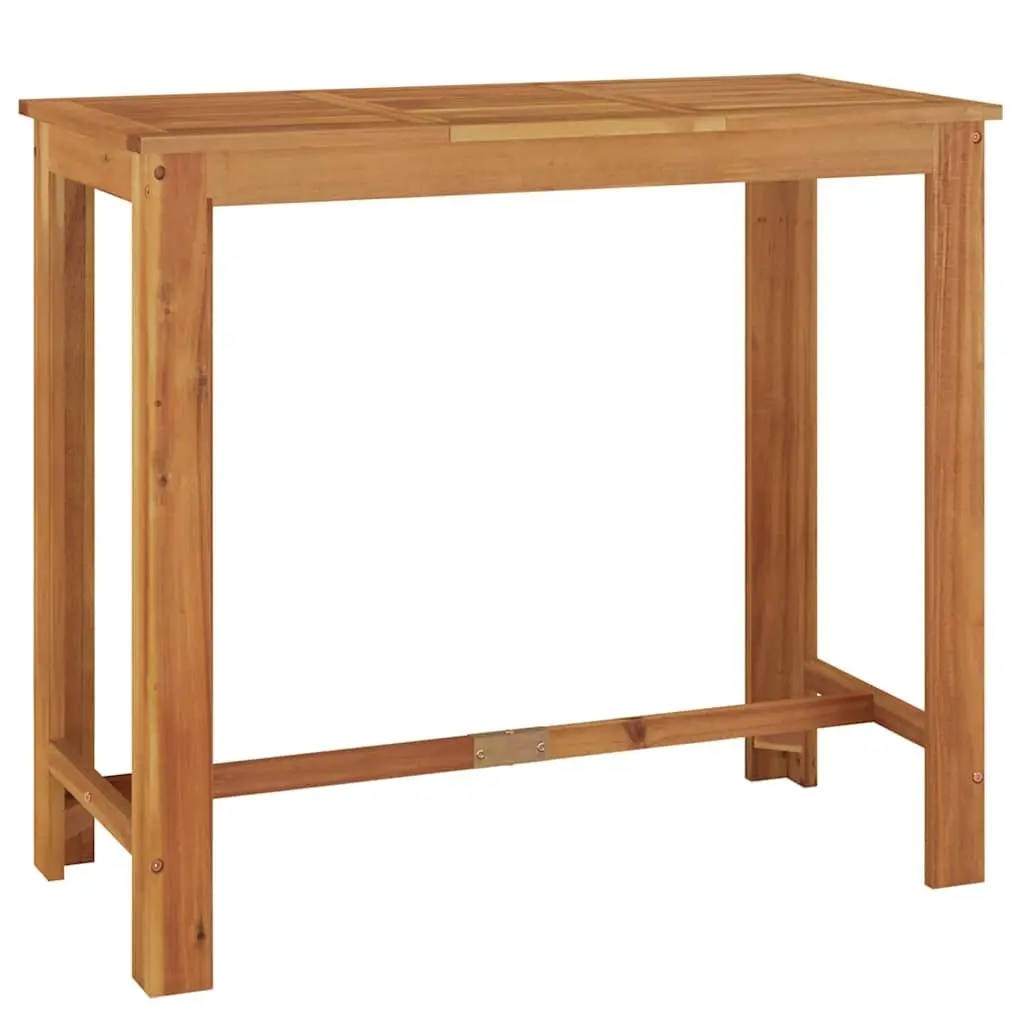 Garden Bar Set Outdoor Use 7 Piece Grey Acacia Wood Poly Rattan