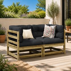 2 Piece Outdoor Garden Sofa Set with Cushions - Specifications