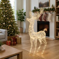 180cm Christmas Reindeer with 250 LED Lights, Warm White