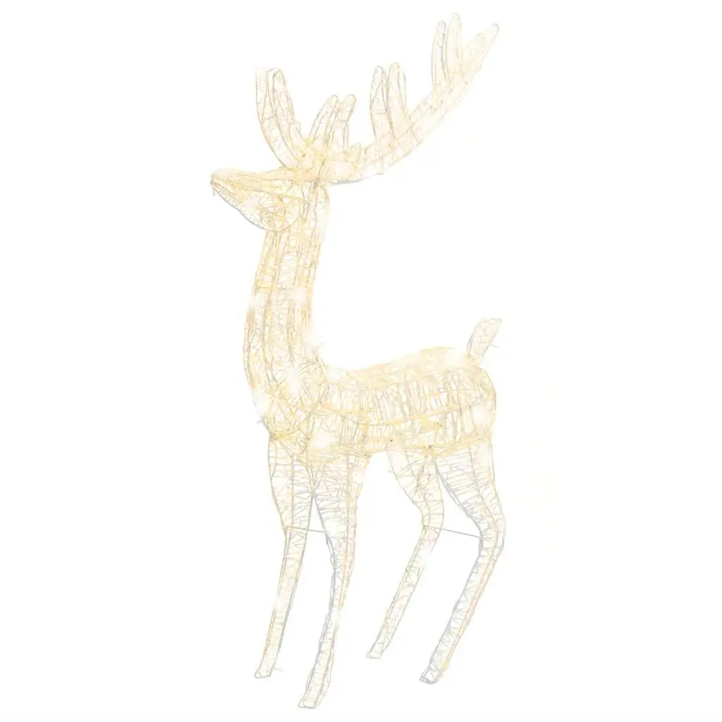 Christmas Reindeer Decoration Outdoor 180cm Acrylic with 250 LED Warm White Lights