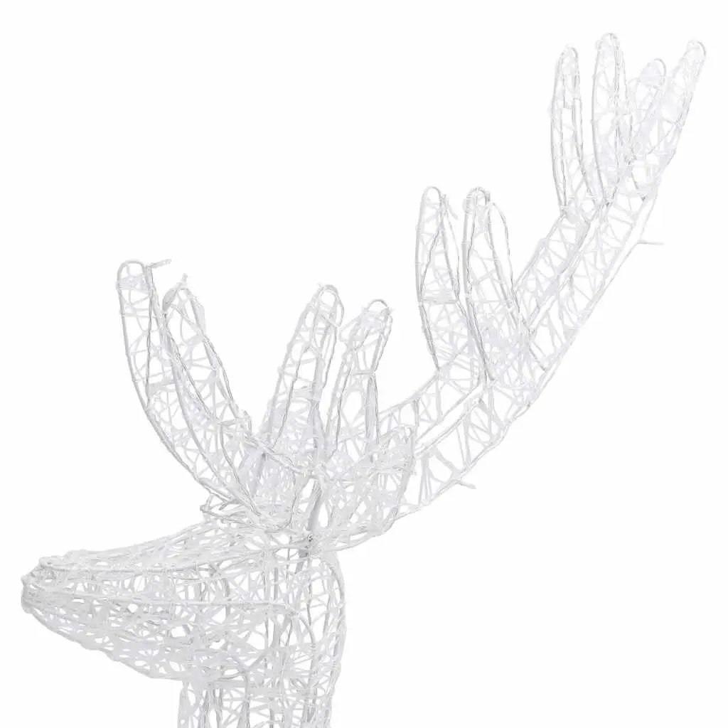 XXL Acrylic Christmas Reindeer Decoration for Garden 180cm Cold White LED Lights