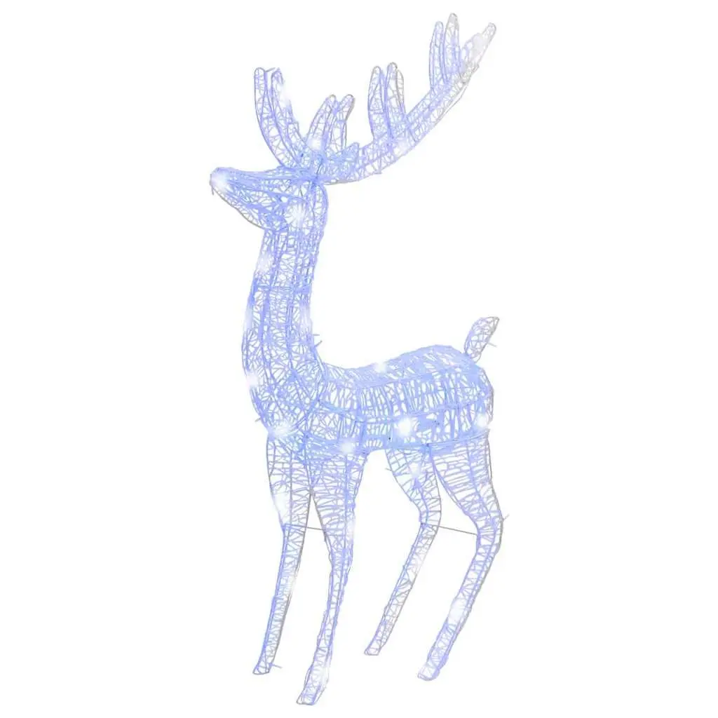 Acrylic Christmas Reindeer Outdoor Decor 180cm with Blue LED Lights
