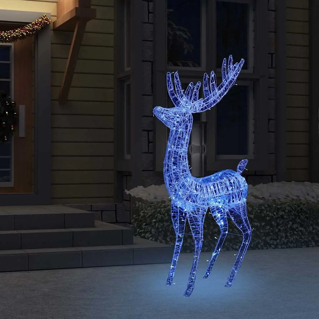 Acrylic Christmas Reindeer Outdoor Decor 180cm with Blue LED Lights