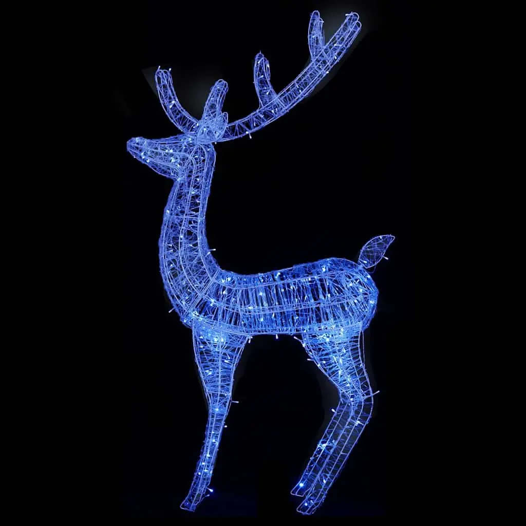 Acrylic Christmas Reindeer Outdoor Decor 180cm with Blue LED Lights