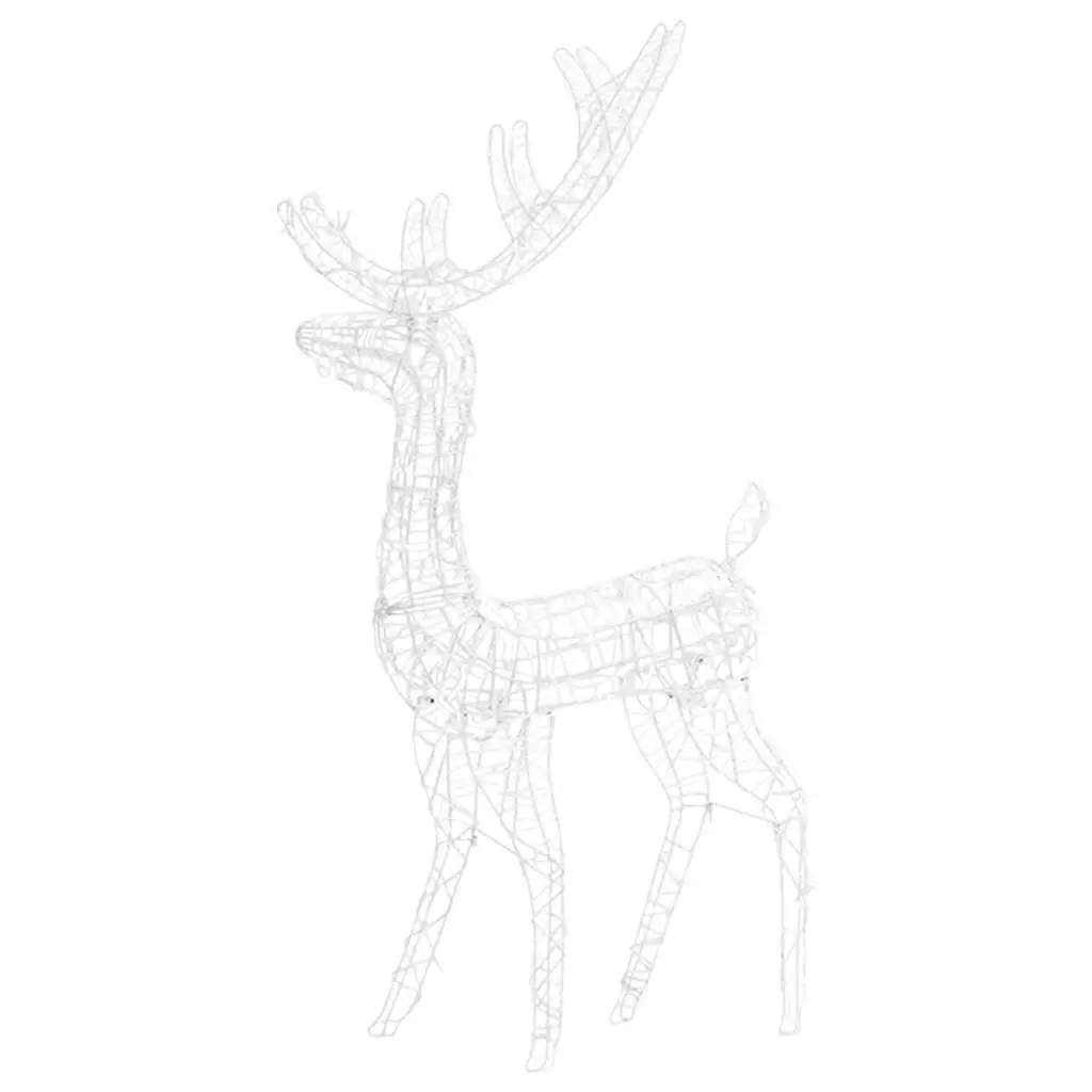 Acrylic Reindeer Family Christmas LED Light Decoration Outdoor Use Blue 300 Lights