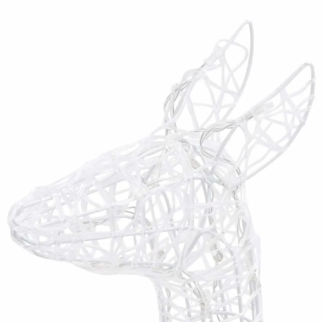 Acrylic Reindeer Family Christmas LED Light Decoration Outdoor Use Blue 300 Lights
