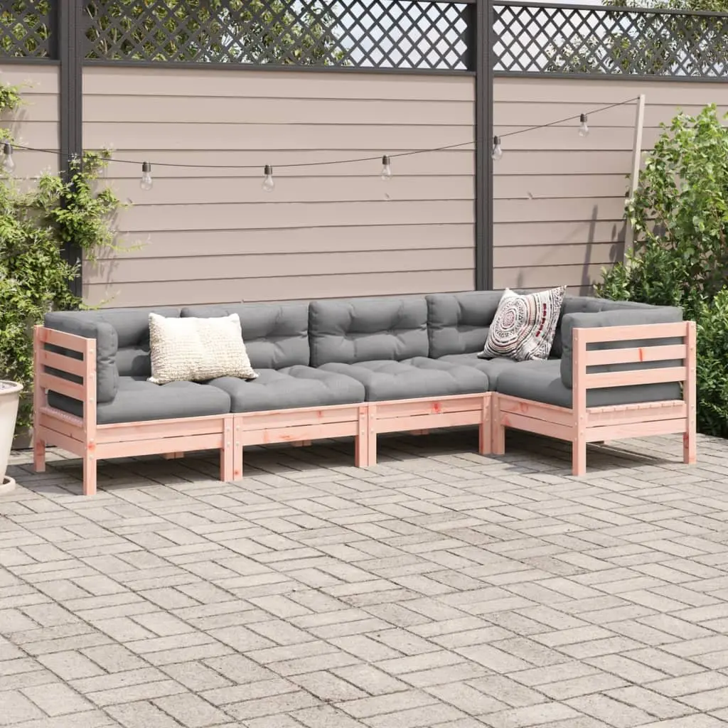 5 Piece Garden Sofa Set Outdoor Furniture Patio Seating Brown