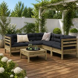 6 Piece Modular Garden Sofa Set: Specs & Features