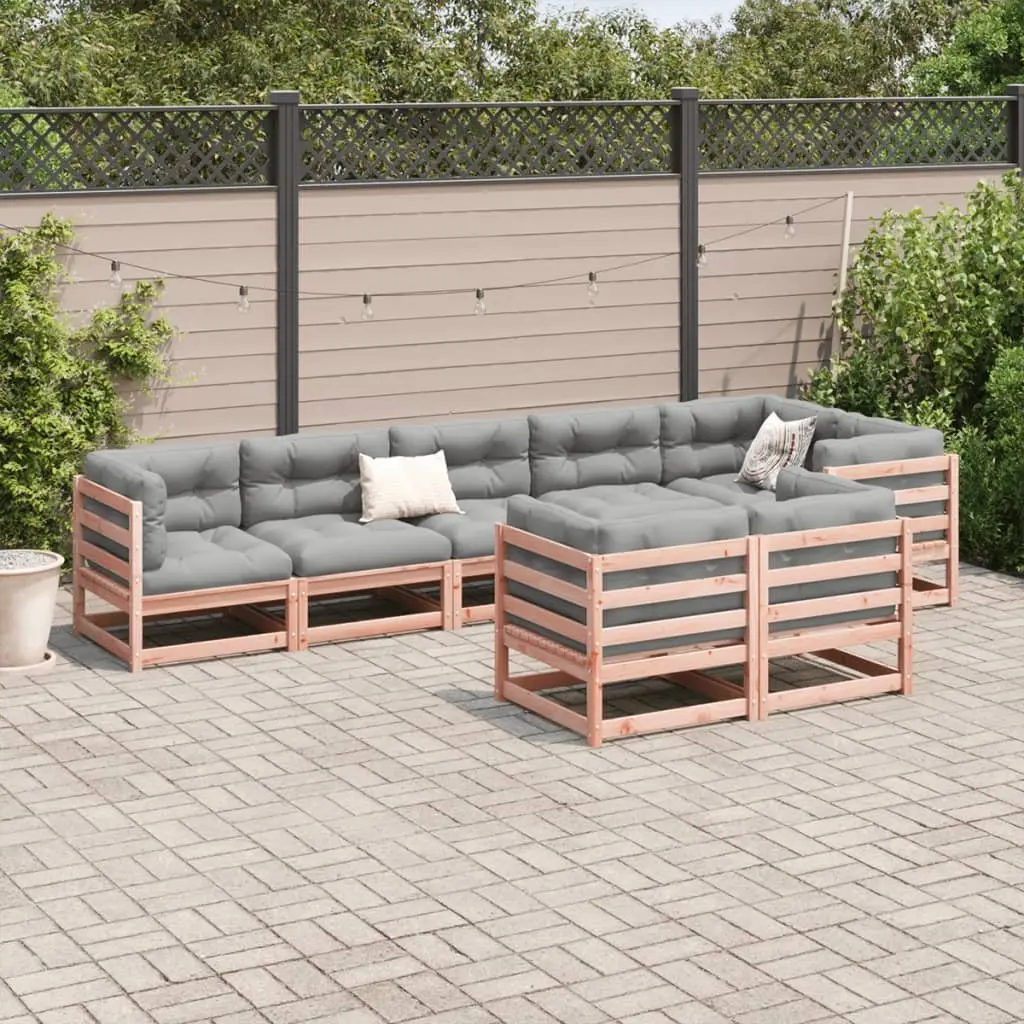 Garden Sofa Set 8 Piece Outdoor Furniture Modular Patio Seating with Cushions