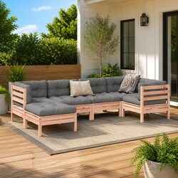 6 Piece Garden Sofa Set - Dimensions & Material Specs