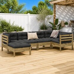 Specifications of the 6-Piece Brown Garden Sofa Set