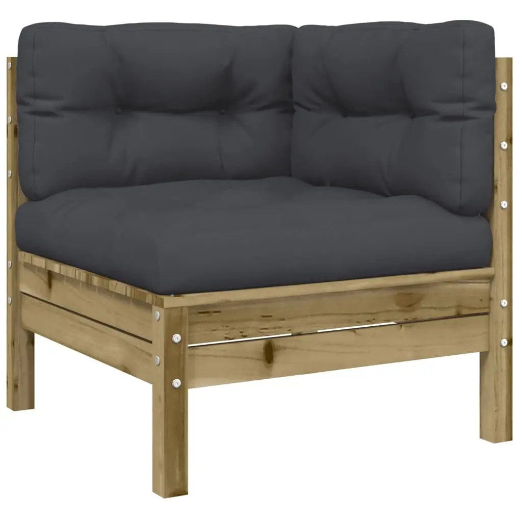 7 Piece Garden Sofa Set with Cushions Brown Outdoor Patio Furniture Modular