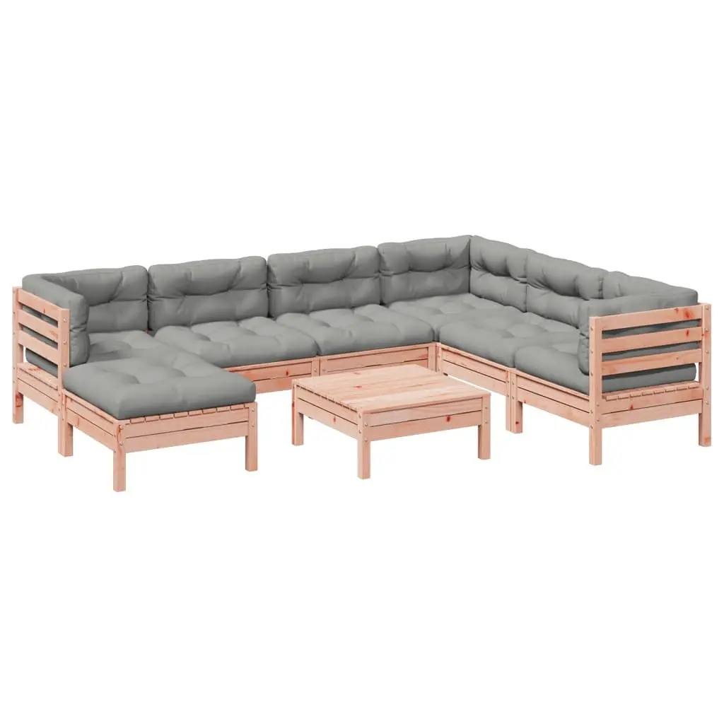 Garden Sofa Set 8 Piece Outdoor Furniture Modular Patio Seating with Cushions