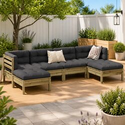Specifications of Garden Sofa Set: 6 Modular Pieces