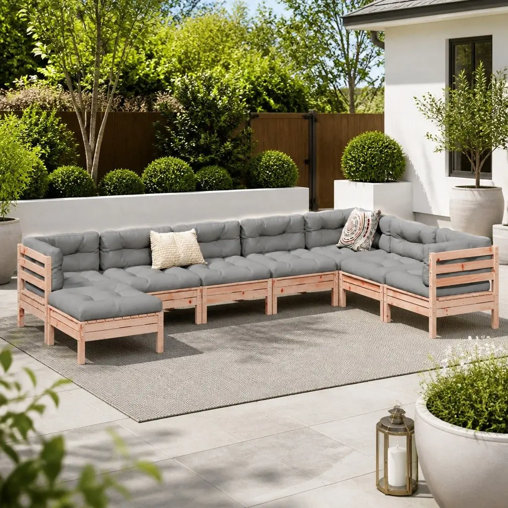 8 Piece Modular Garden Sofa Set