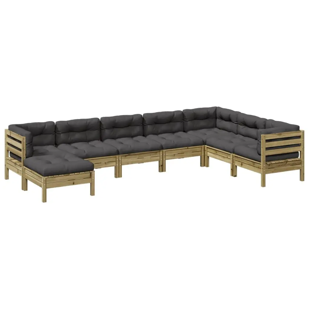 8 Piece Modular Garden Sofa Set