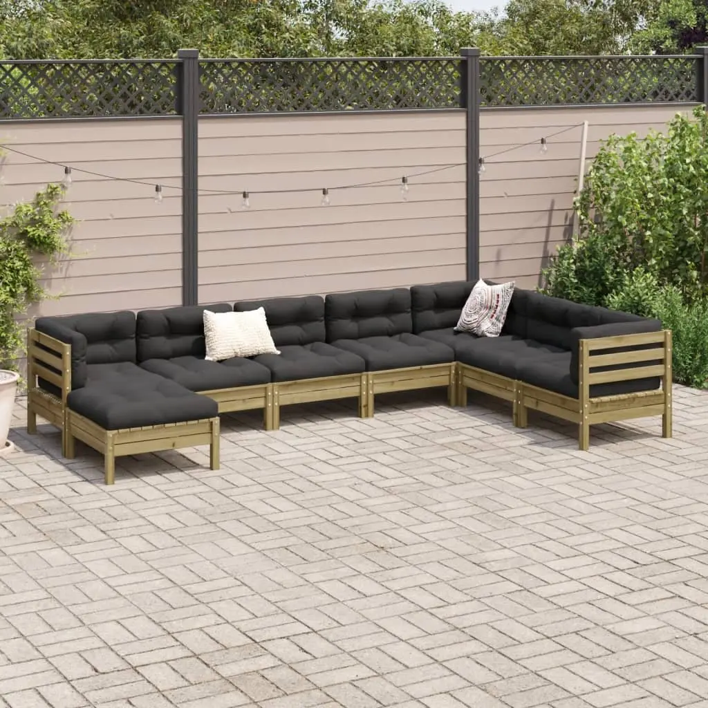 8 Piece Modular Garden Sofa Set