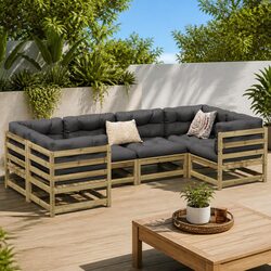 Specifications for 6 Piece Garden Sofa Set with Cushions