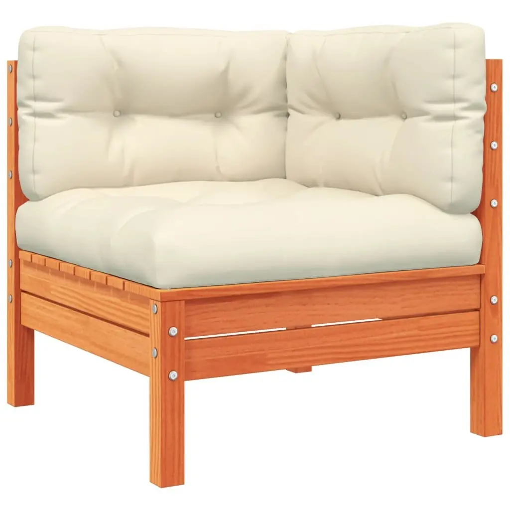 Garden Sofa Set Outdoor Furniture 6 Piece Brown Cushions Modular Patio