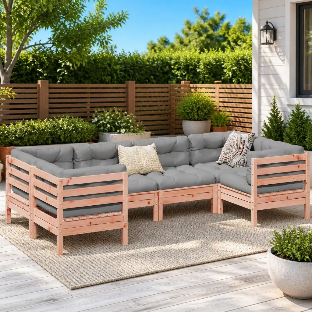6 Piece Garden Sofa Set