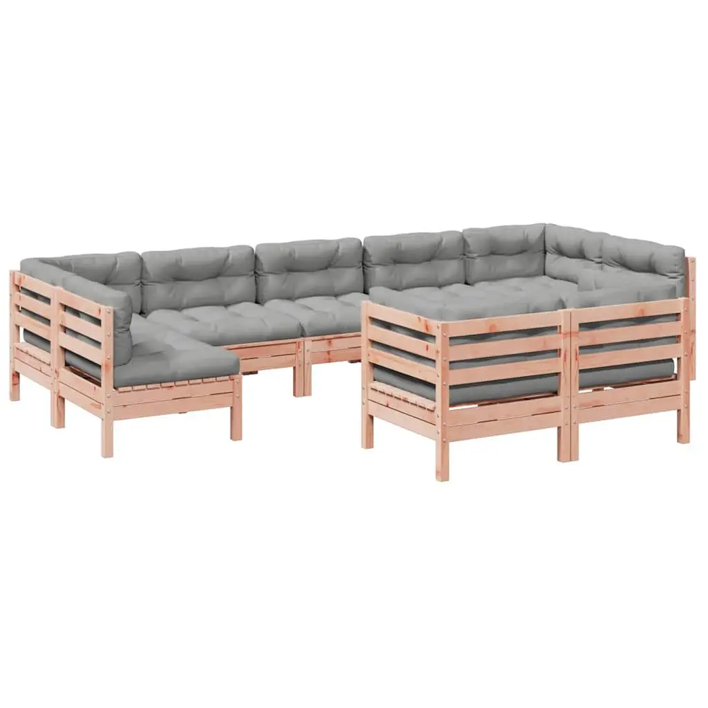9 Piece Garden Sofa Set with Cushions