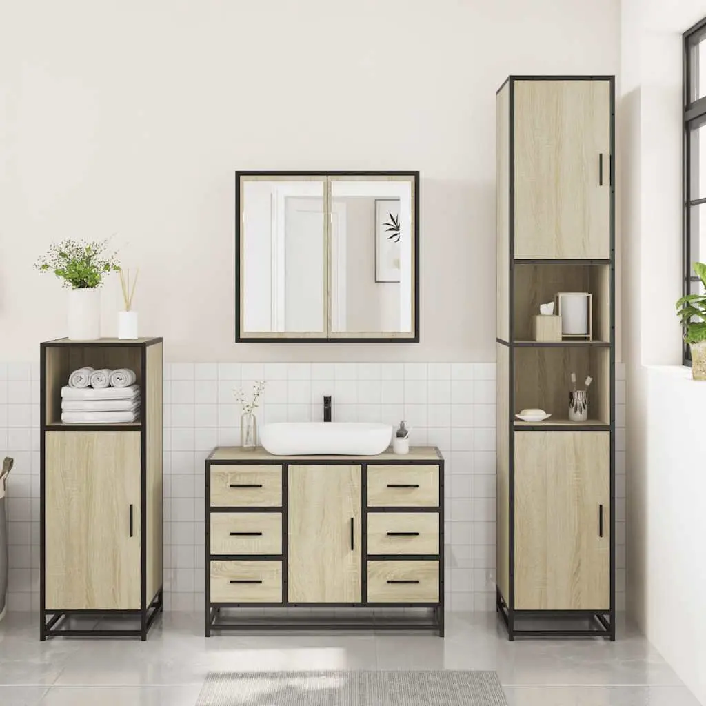 Sonoma Oak 3-Piece Bathroom Set