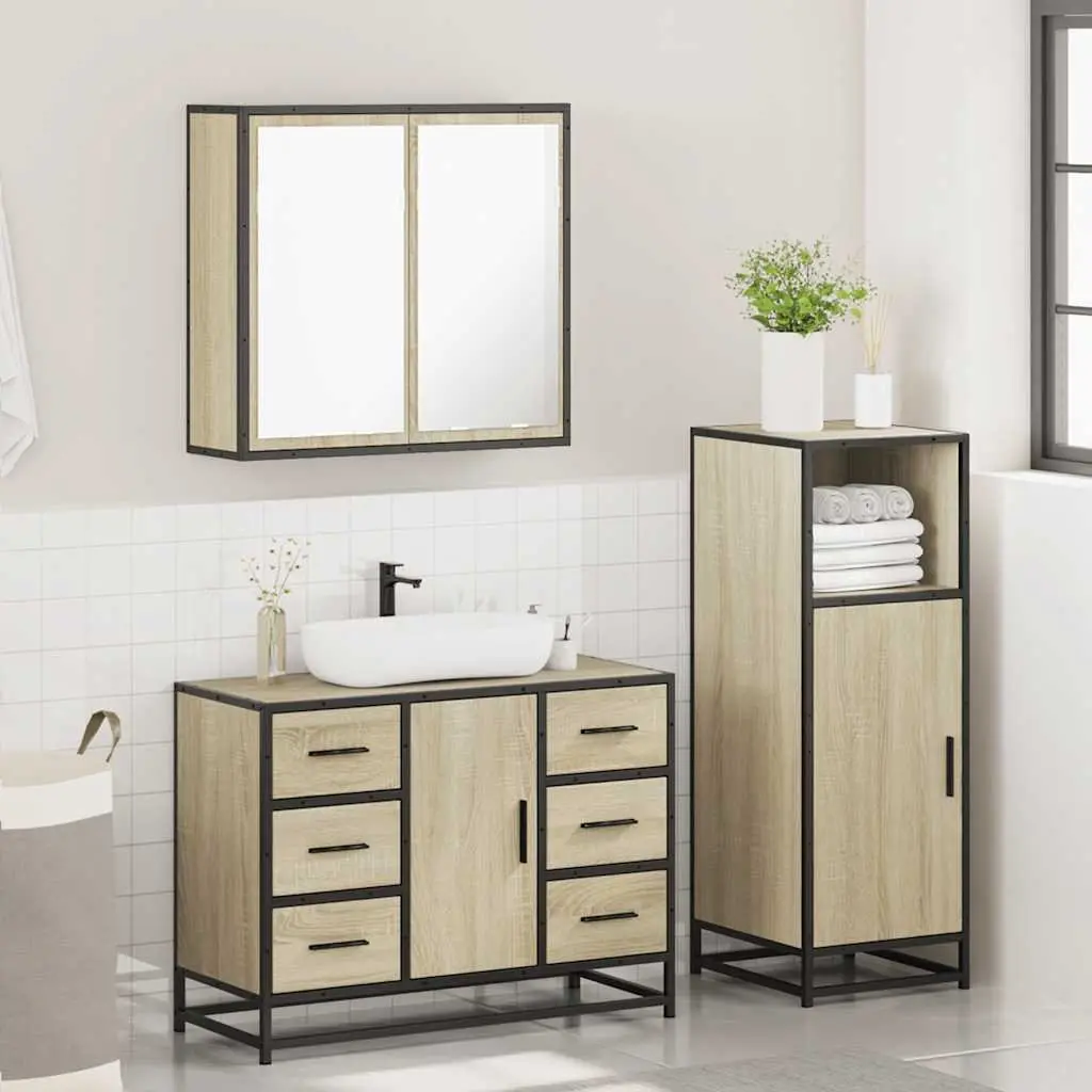 Sonoma Oak 3-Piece Bathroom Set