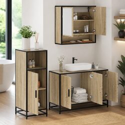 3-Piece Bathroom Set: Vanity Unit & Mirror Specifications