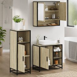 Specifications of 3-Piece Brown Bathroom Furniture Set