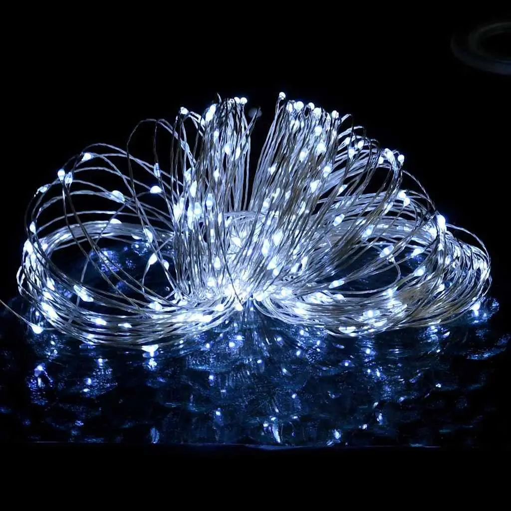 150 Cold White LED String Lights, 15m