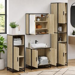 Engineered Wood Bathroom Furniture Set - 4 Pieces